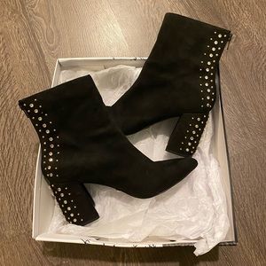 Kensie Vegan Suede Studded Boot
